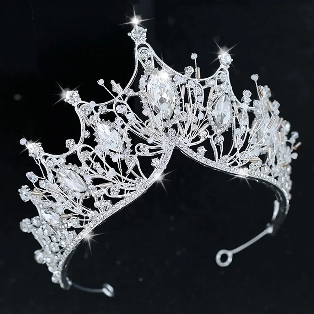 Crystal Wedding Tiara Crown - Picture 4 of 12